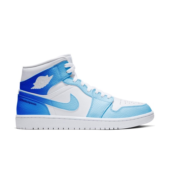 Jordan Shoes - Custom Air Jordan 1 Mid NWT 💙